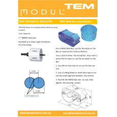 TEM Technical Bulletin: HM30 Wall Box Instalation
